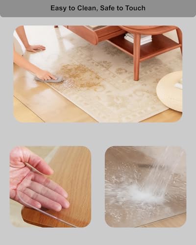 【16 Anti-Slip Stickers Included】2'×8' Clear Plastic Floor Runner, Waterproof - Image 4