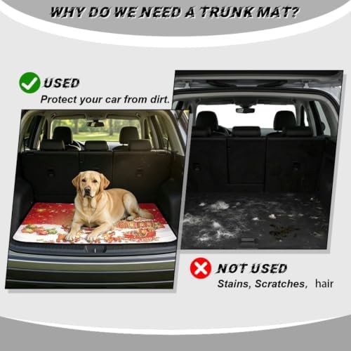 Red Christmas Sleigh Heavy Duty Trunk Mat 29"x39" - Image 4