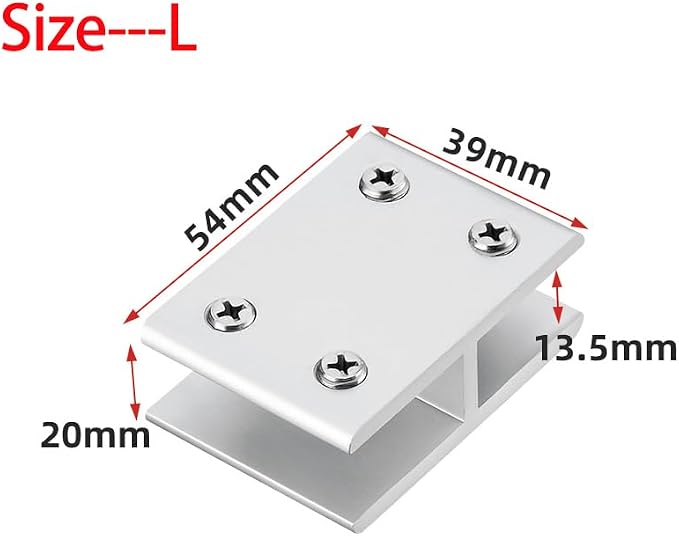 Aluminum Alloy Tile Glass Clamp Bracket Set – L, X Shape Connectors - Image 2