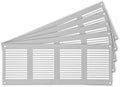 Repa Market 5-Pack Air Vent Cover 16x6 Inch White Galvanized Steel Louvered by RepaMarket