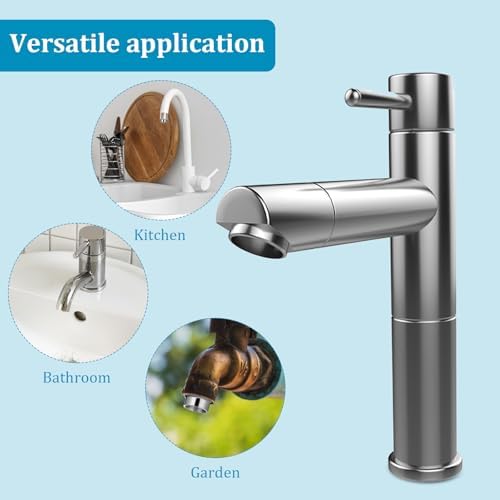 SEWACC 8 pcs Faucet Adapter Kit Water Filter Faucet Adapter Kitchen to Hose - Image 4