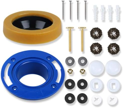 Toilet Flange with Wax Ring for Toilets Replacement Kit, Include Wax Ring Bolts by Unknown