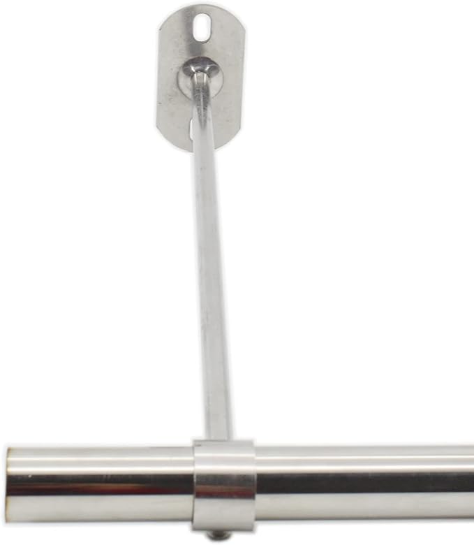 2 Pack Ceiling Mount Bracket, Stainless Steel Wardrobe Pipe Bracket Rod Holder - Image 7