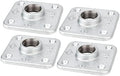 PIPE DECOR 3/4 in. Square Floor Flange, Authentic Galvanized Malleable Iron by PipeD%C3%A9cor