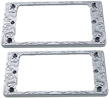 Guyker Metal Flat Humbucker Cover, Pickup Mounting Ring Set by guyker