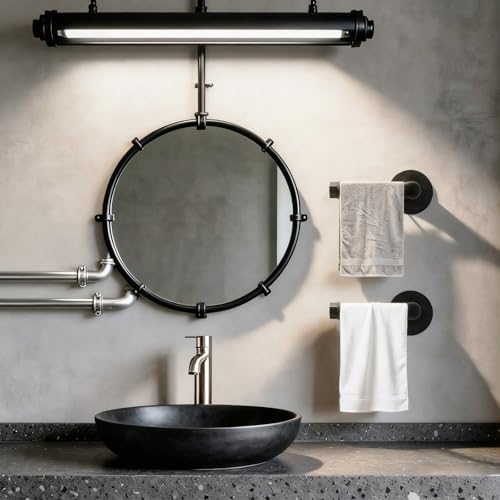 Industrial Pipe Toilet Paper Holder, Heavy Duty Rustic Iron Rack - Image 5