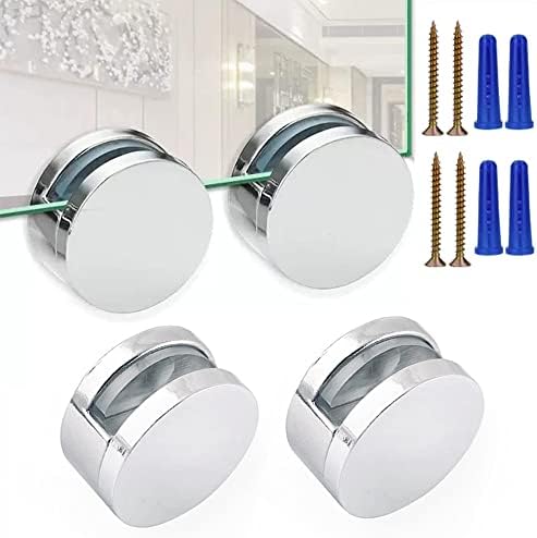 AccEncyc Frameless Mirror Mounting Hardware Kit 4 Pack Zinc Alloy Mirror by Unknown
