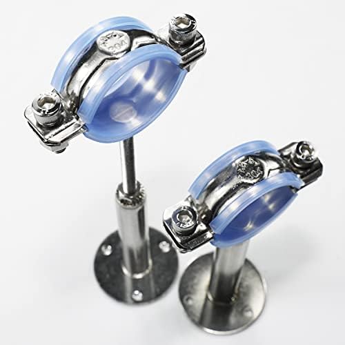 AKIHISA 2 Pcs 304 Stainless Steel Pipe Supports, Wall Mount Ceiling Mount Pipe - Image 5