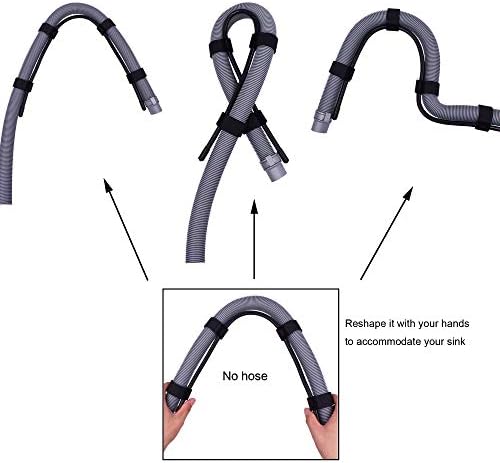 YYST Flexible Laundry Tub Washing Machine Discharge Hose Clip Hose Holder - Image 3