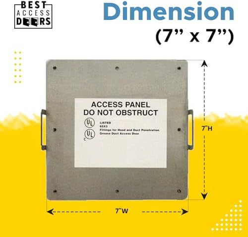 Best 7″ x 7″ Grease Duct Access Panel - Image 3