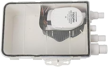 NovelBee 12V Boat Shower Sump Pump Box Marine, 750 GPH Shower Bilge Pump Kit - Image 3