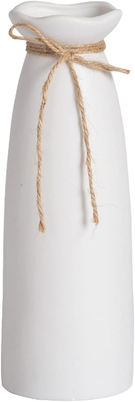 White Ceramic Vase-Flower Vase Dried Flower Vase by Ducige
