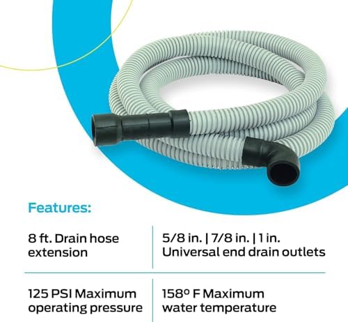 Eastman 8 Foot Dishwasher Drain Hose, Universal Fit - Image 5