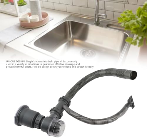 Kitchen Sink Drain Kit, Professional Thickened Odor Prevention Basin Pipe Set - Image 7