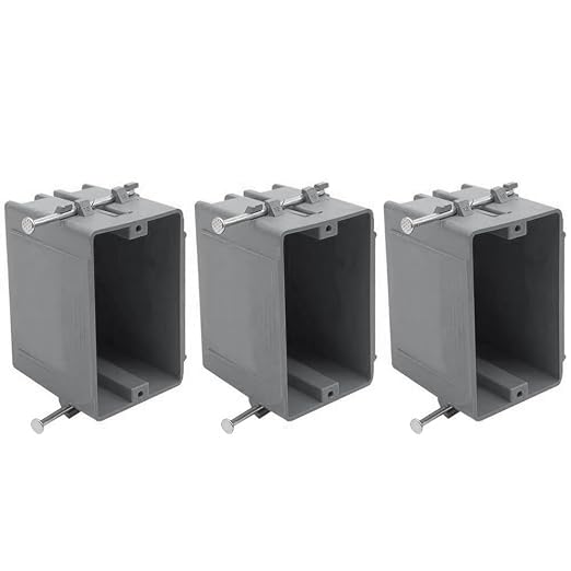 XGYYA 1-Gang 18 cu in, PVC New Work Standard Switch & Outlet Wall Electrical Box by XGGYA