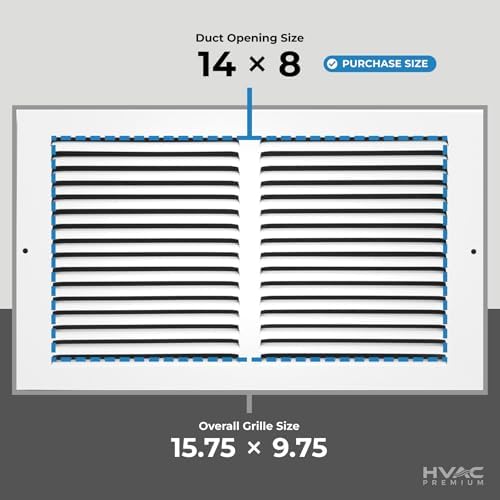 14" x 8" Baseboard Return Air Grille - Image 3