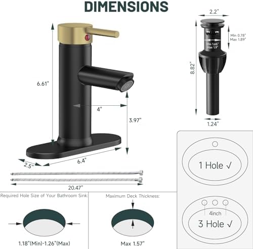 Bathroom Faucet for 1 or 3 Holes - Image 2