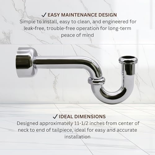Westbrass D401-1-05 1-1/4" 17 ga. Brass P-Trap - Image 6