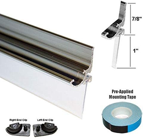 Gordon Glass® 25" Chrome Framed Shower Door Replacement Drip Rail - Image 2