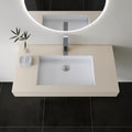 Stone Resin Bathroom Sink, Wall Mount Sink 35"L x 19"W by MEDUNJESS