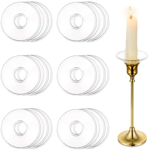 Hewory Glass Bobeches for Candlesticks by Hewory