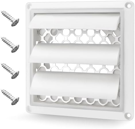 4" Louvered Dryer Vent Cover by Beaquicy by Beaquicy