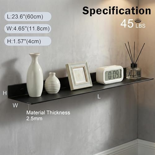 Z metnal Wall Shelf, Long Floating Shelves, Metal Hanging Shelf - Image 3
