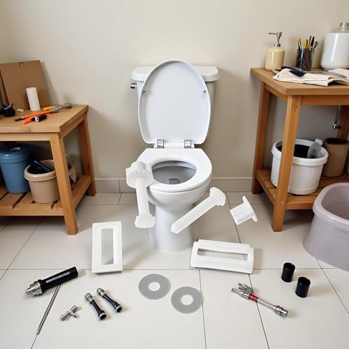 2Pcs White Plastic Toilet Seat Screws and Nuts - Image 2