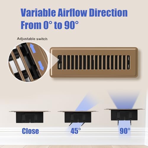 BYEWIRE Floor Register 2x10, 2 Pack Brown Floor Vent Covers - Image 3