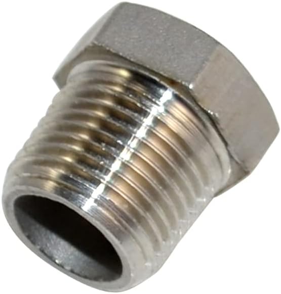 3/8" Male x 1/4" Female Thread Reducer Bushing Pipe Fitting, Stainless steel SS - Image 5