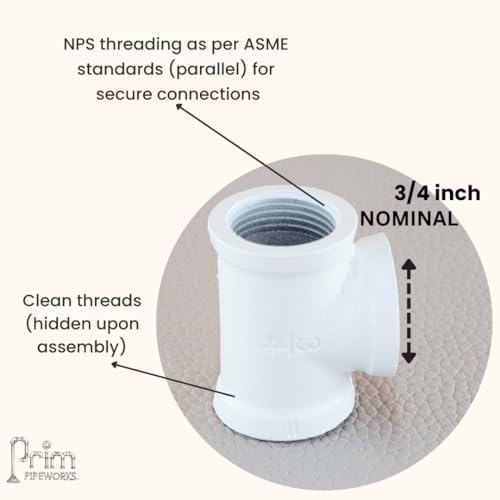 Tee 3/4" Pipe Fitting – Industrial Threaded Black Iron Pipe Fitting - Image 2