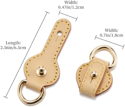 DEVPSISR 2Pcs Vachetta Leather D Rings - Image 2