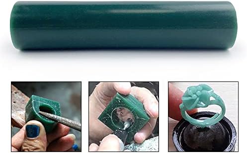 PHYHOO Green Carving Wax Tube for Ring Mold Jewelry Casting Round Hole - Image 2