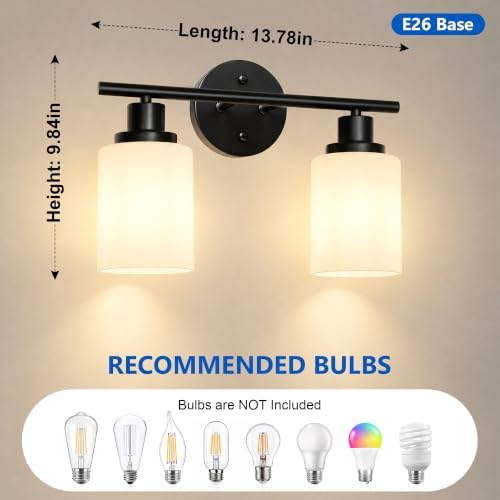 Unicozin 2 Light Bathroom Light Fixtures, Modern Vanity Lights - Image 2