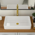 Logmey 24" Bathroom Sink Dorp in 24x14 Large White Vessel Sink by Logmey