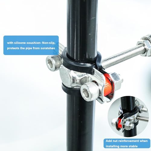 2 Pack Pipe Supports, 304 Stainless Steel Wall Mount Ceiling Mount Pipe Bracket - Image 6