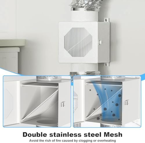 Upgraded Metal Dryer Duct Lint Trap Indoor Dryer Vent Kit - Image 3