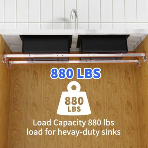 Undermount Sink Brackets, 20-55″ Adjustable Undermount Sink Support Brackets - Image 3