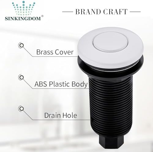 Garbage Disposal SinkTop Air Switch Kit, Brass Made Cover - Image 2