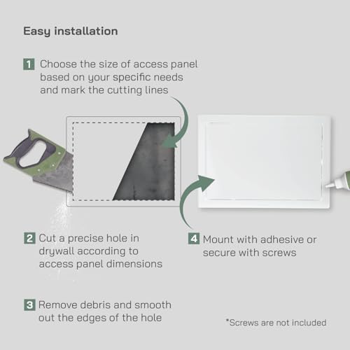Vent Systems 12" x 8" Inch White Galvanized Steel Access Panel – Durable Access - Image 4