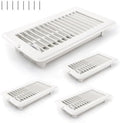 4" X 8" Floor Register 4 Pack White Floor Vent Covers Heavy Duty Floor Vent by SelNatural