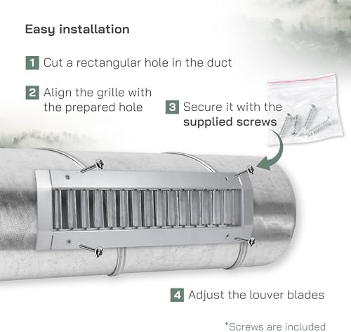 Vent Systems 17" x 3" Inch Galvanized Steel Louvered Air Return Vent Cover - Image 4