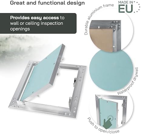 Vent Systems 8" x 8" Inch Aluminum Drywall Access Panel – Recessed Metal Square - Image 3