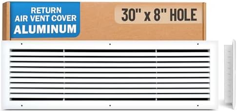 Fits 30x8 Hole | Aluminum Return Air Grille by Handua | Vent Cover Grill by Handua