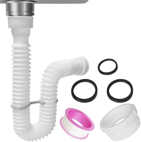 Expandable Flexible P-Trap And Sink Drain Pipe Kit by Unknown