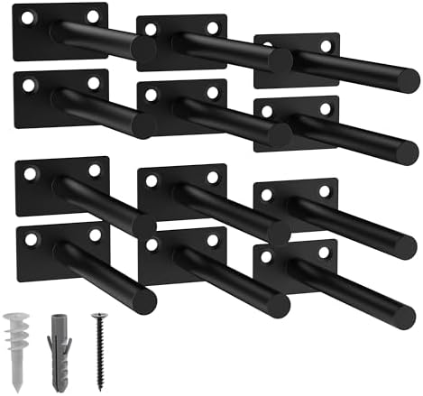 LEOPO 12-Pack 5 inch Floating Shelf Brackets, Hidden Shelf Bracket by FinestHomeDecor