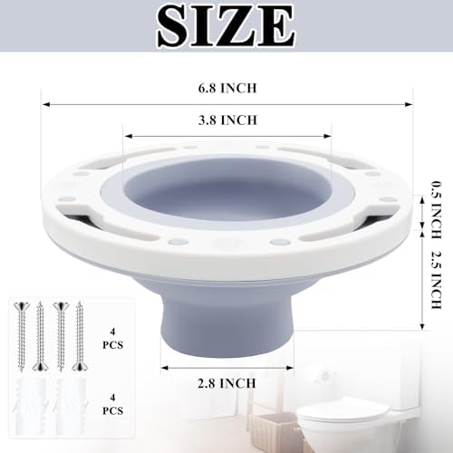 Toilet Flange Repair Kit Fits for 4 Inch 5 Inch or Special 3 Inch Drain Pipe - Image 2