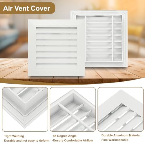 PATIKIL 10" x 10" Aluminum Return Grille, Air Supply Vent Cover Linear Bar - Image 3