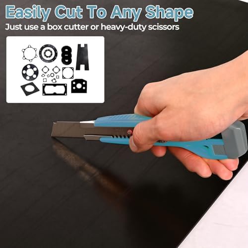 jxgzyy Solid Rubber Sheet Roll Heavy Duty Workbench Mat 80"x40"x1/8" - Image 5