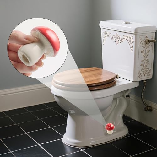 BEUNAIZER Ceramic Mushroom Toilet Bolt Covers, Decorative Caps - Image 4